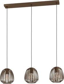 Eglo 901098 - Závesný luster na lanku ESPINAL 3xE27/40W/230V bronzový