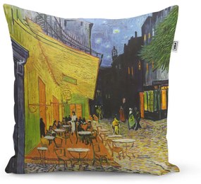 Sablio Vankúš Terasa kaviarne v noci - Vincent van Gogh - 40x40 cm