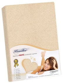 Bellatex Froté prestieradlo Kamilka béžová, 200 x 220 cm