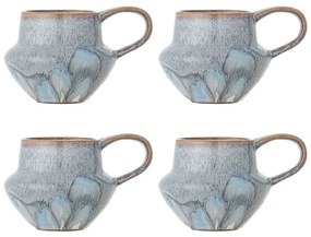 Svetlomodré hrnčeky v súprave 4 ks z kameniny 300 ml Bessie – Bloomingville