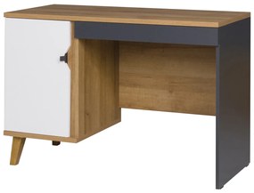 PC stolík Mimone PC (dub zlatý + biela matná + grafit). Akcia -18%. Vlastná spoľahlivá doprava až k Vám domov. 1051786