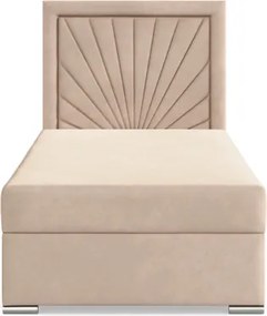Čalúnená posteľ VICENZA Velvet 90×200 cm béžová