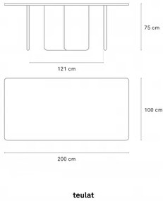 TEULAT ARQ 200 jedálenský stôl Čierna