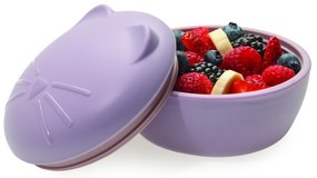 Silikónová škatuľka na desiatu s viečkom Mačka - 350 ml