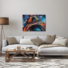 Obraz - Maľba Eiffelovej veže II. (70x50 cm)