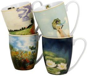 Porcelánový hrnček Monet 350 ml sada 4ks