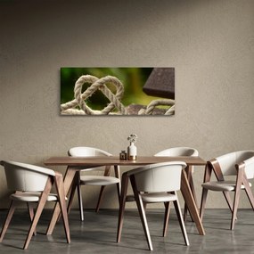 Obraz srdce z lana (120x50 cm)