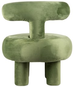 Svetlozelené zamatové kreslo Abrazo – Leitmotiv