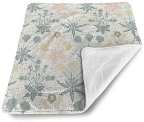 Sablio Deka pre bábätko Sivé kvetiny - 80x100 cm