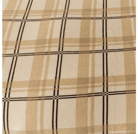 Obliečky mikroplyš PLAID krémové Rozmer obliečky: 2 ks 70 x 90 cm | 200 x 220 cm