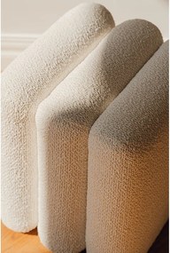 Béžový taburet z textílie buklé Radd – noo.ma