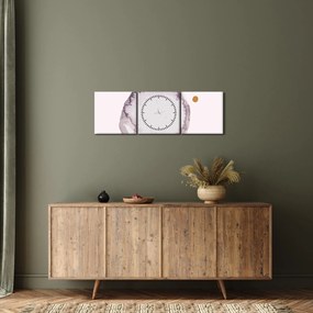 Obraz - Fialový minimalizmus N⁰4 (s hodinami) (90x30 cm)