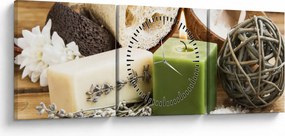 Obraz - Chvíľa na relax (s hodinami) (90x30 cm)