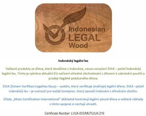 Divero 40748 Masívna stolička z mungurového dreva - ručná práca