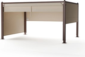 Blumfeldt Pantheon Cortina pergola 3x4 m, odolná voči poveternostným vplyvom, hliník, prášková farba, rolety