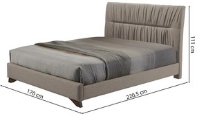 Manželská posteľ 160 cm Lania 160 (s roštom) (béžová + hnedá). Vlastná spoľahlivá doprava až k Vám domov. 1098719