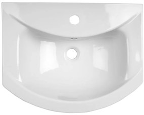Aqualine Aqualine, ZERO keramické umývadlo nábytkové 55x43,5cm, biela, 6055