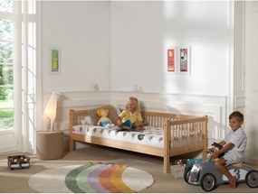 Detská posteľ z bukového dreva s roštom 90x200 cm v prírodnej farbe Forrest – Vipack