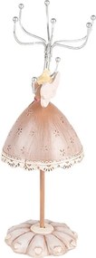 Béžový stojanček na šperky šaty princeznej - Ø 7*19 cm