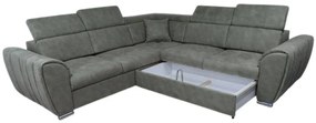Rohová rozkladacia sedačka GRENADE ZARIA P šedá