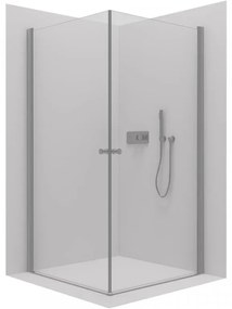 CERANO - Sprchovací kút Antelo Duo L/P - chróm, transparentné sklo - 120x120 cm - krídlový, CER-CER-8050BD160