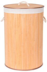 Okrúhly bambusový kôš na bielizeň Compactor Round