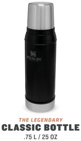 Čierna termoska s hrnčekom 750 ml – Stanley