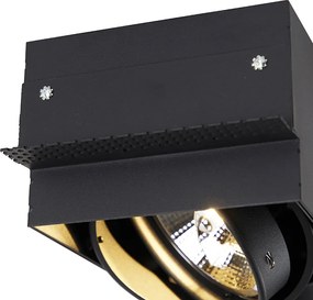 Inteligentné zapustené bodové svietidlo čierne bezrámové 2-svetlá vrátane 2 Wifi GU10 111mm - Oneon