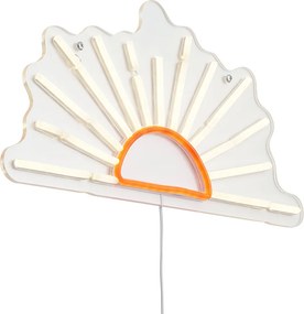 Neónová nástenná lampa Teplá biela s oranžovou Vrátane LED - Sunset