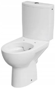 Cersanit Parva CleanOn, kombi wc so splachovaním 3/5l, horizontálny odtok, prívod vody z boku a antibakteriálnym sedátkom z duroplastu, biela, K27-063