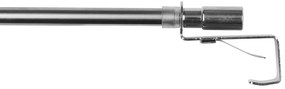 Dekodum Kovová Mini záclonová tyč teleskopická / Vitrážka 75-125 cm Striebro