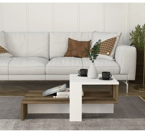 Konferenčný stolík Chain White and Walnut