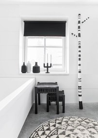 HK living Kúpelňová predložka Round Black 60 cm