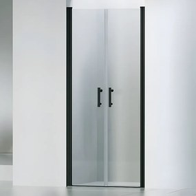 Westy 80 DVOJKRÍDLOVÉ čierne sprchové dvere, 195cm, 6mm