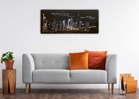 Podsvietený obraz New York na batériu