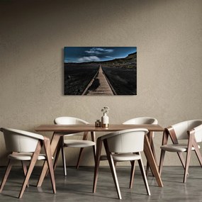 Obraz drevenej cesty za súmraku (90x60 cm)