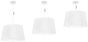 Závesné svietidlo Gaja, 1x biele textilné tienidlo, (fi 44cm), w