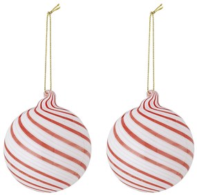 Bloomingville Vianočná ozdoba Zwirl Red – set 2 ks