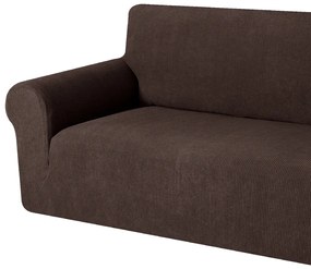 Elastický žakárový poťah na dvojmiestnu pohovku BestBerg / hnedá