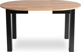 Vintino Jedálenský okrúhly stôl AMFORA dub craft/čierny 102–142 cm