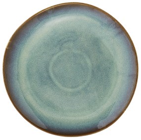 MADAM STOLTZ Veľký kameninový tanier Green Reactive Glaze Ø 27 cm