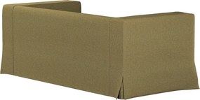 Poťah na sedačku Klippan pre 2 osoby dlhý s rohovými záhybmi farba produktu zelená látka zapletaná