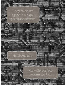 Čierno-biely vnútorný a vonkajší koberec 200x290 cm Duet Kona – NORTHRUGS