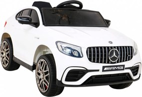 Ramiz Elektrické autíčko Mercedes Benz GLC63S SUV pre deti biele + diaľkové ovládanie + pohon 4x4