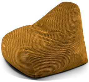 Menčestrový sedací vak v horčicovej farbe Snug 100 – SLOWDOWN