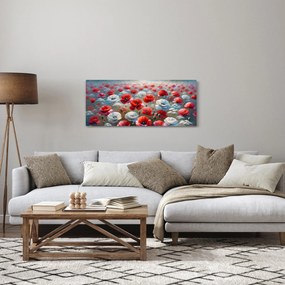 Obraz - Pole vlčích makov (120x50 cm)