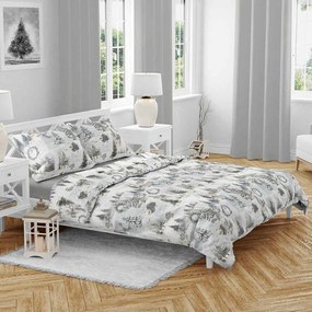 Vianočné obliečky bavlnené Vianočný les TiaHome - 1x Vankúš 90x70cm, 1x Paplón 140x200cm