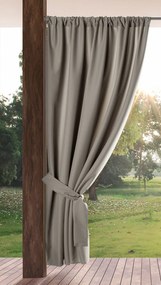 ZÁHRADNÝ VODEODOLNÝ ZÁVES NA PÁSKE GARDEN 155X200 CM TMAVOBÉŽOVÁ