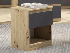 Skrinka/nočný stolík Carlos 401S, dub artisan/grafit