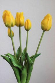 Žltá umelá kytica tulipánov 46cm